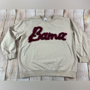 Alabama Bama Crimson Tide Puffy Yarn Spellout Sweatshirt XL